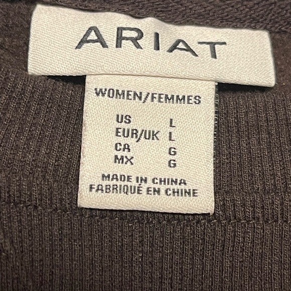 Ariat Women’s Taurus Oversized Crew Sweatshirt Western Highland Cow Sz L - Picture 8 of 11